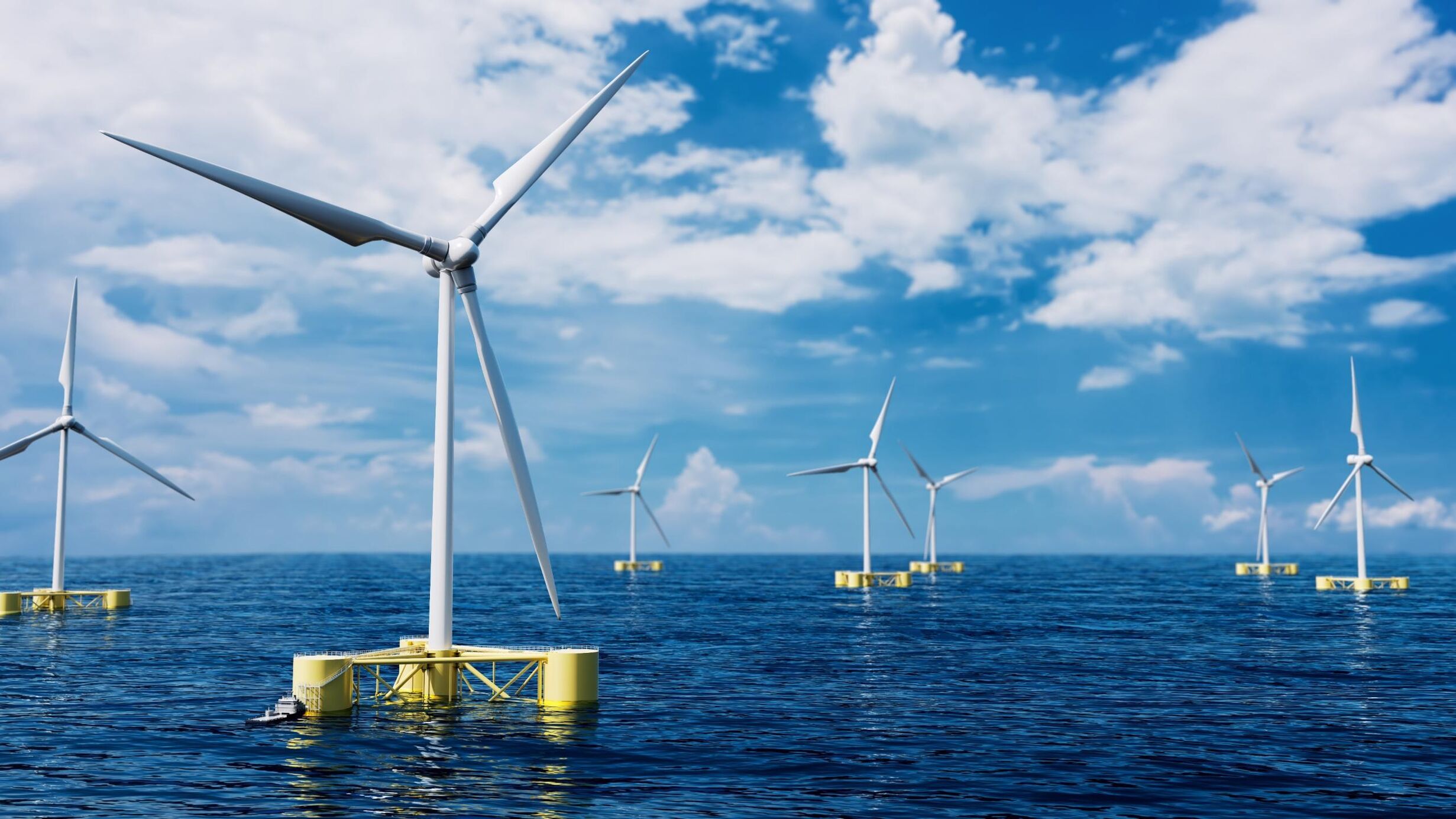 2 rendering of a 15mw floating offshore wind substru